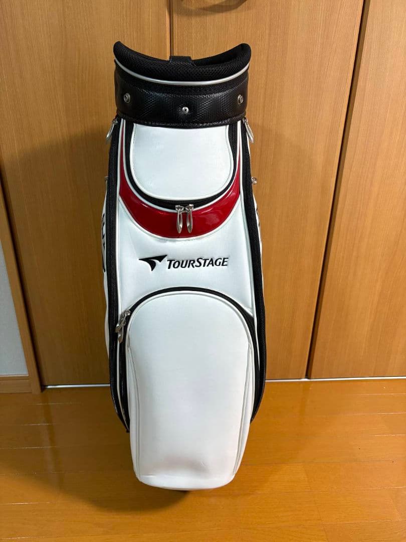 ツアーステージ キャディバッグ ホワイト/ブラック