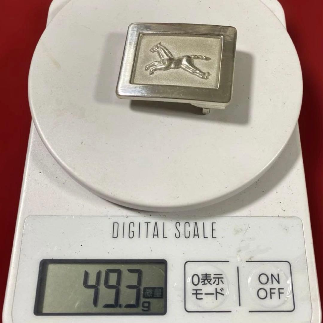 E–2 純銀製　ベルトバックル　装飾品　アンティーク　ファッション　雑貨　工芸品