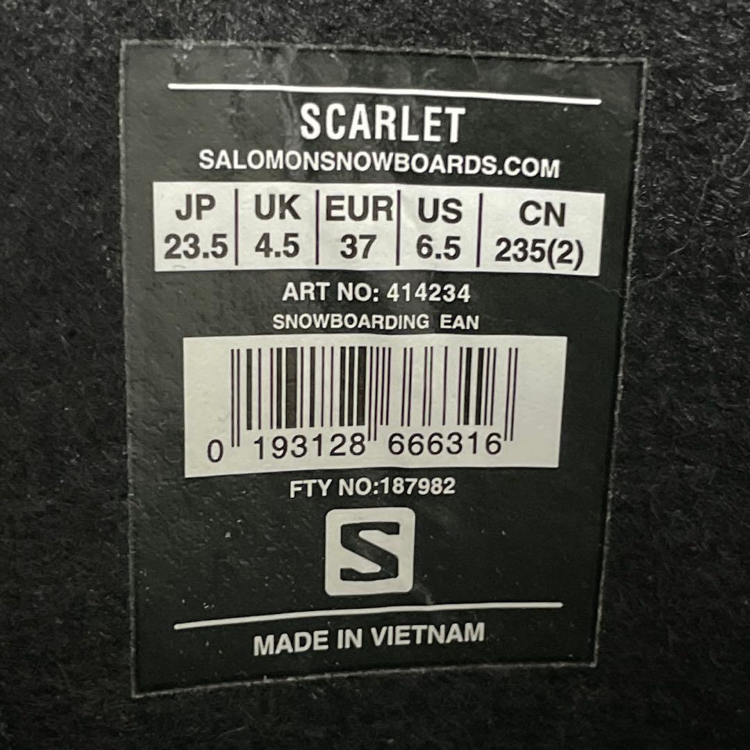 【美品_即日発送】22-23モデル　ブーツ　サロモンSCARLET 23.5cm