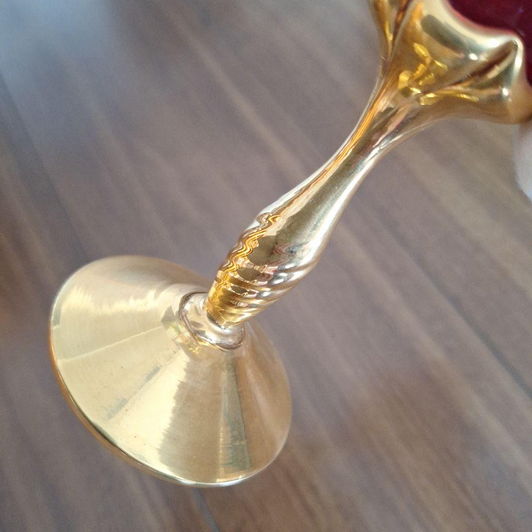 ベネチアングラス　花柄 シャンパングラス 6個セット　ムラノグラス