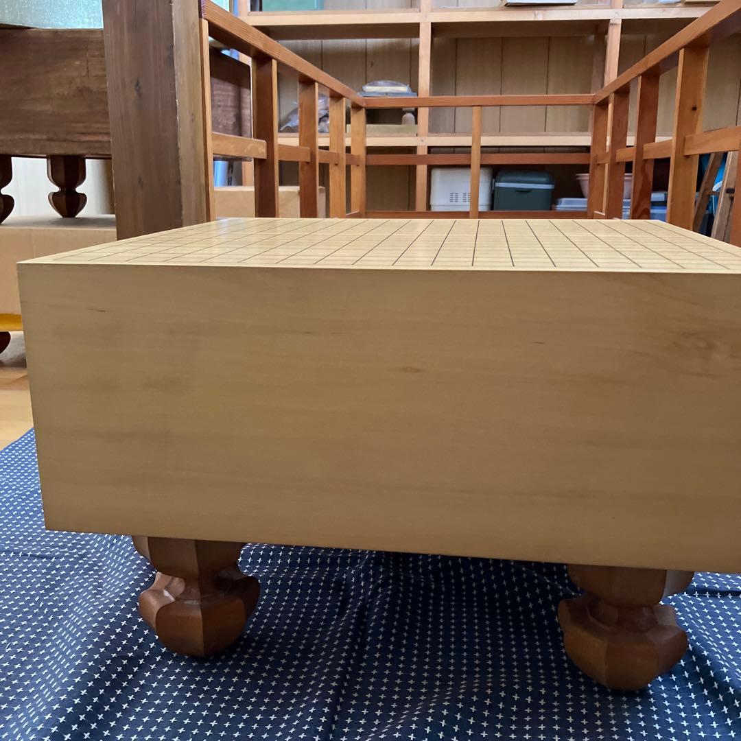 囲碁盤　足付　脚付　木製　ヘソ有り 蓋付き 高級 極厚