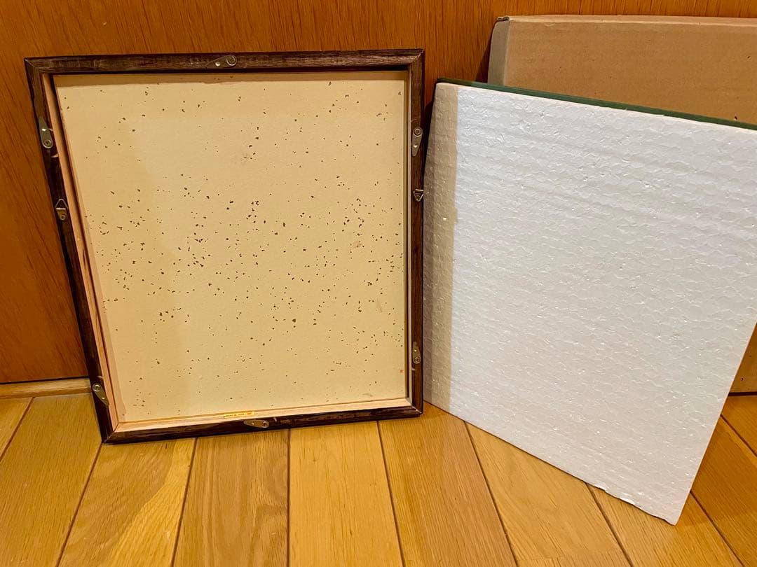 谷内六助　「里の子」　彩色　色紙　サイン　タイトル　25.7×22.7