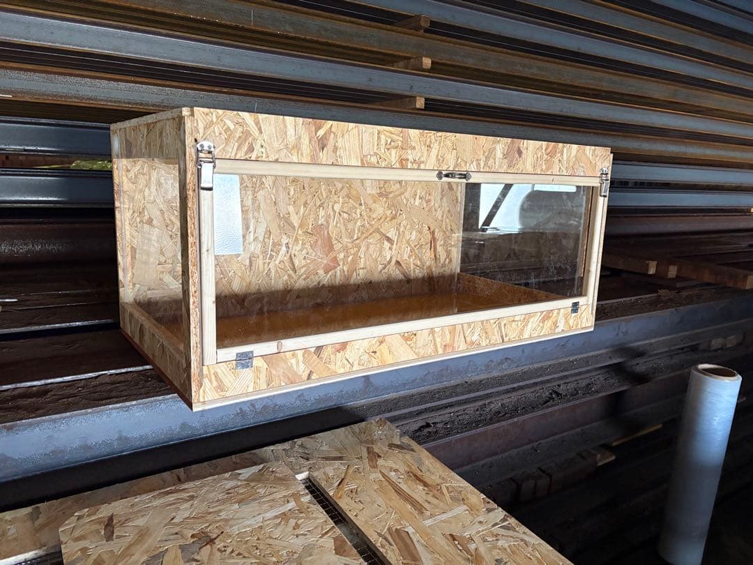 爬虫類ケージ 90×45×45 サイドアクリル　前開きケージ 爬虫類　飼育