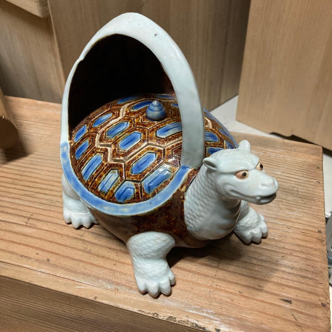 時代　平戸焼　亀型　水注