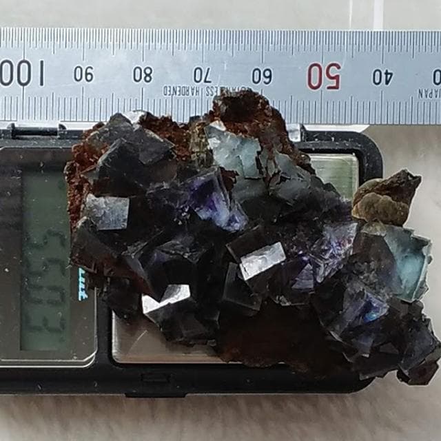 55.03g　闇落ちフローライト　パープルフローライト　フローライト