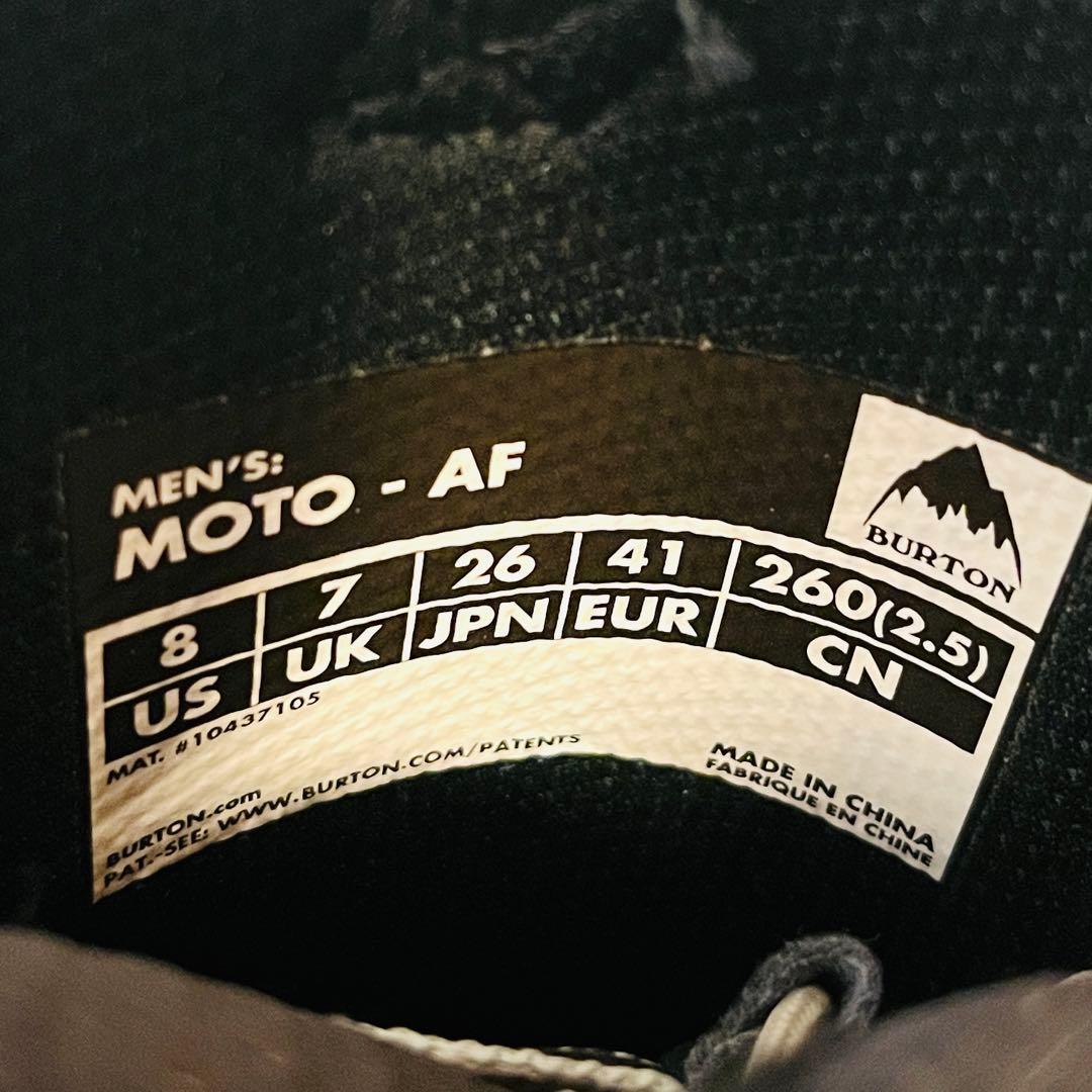 【美品】Burton MOTO-AF スノーボードブーツ 26cm