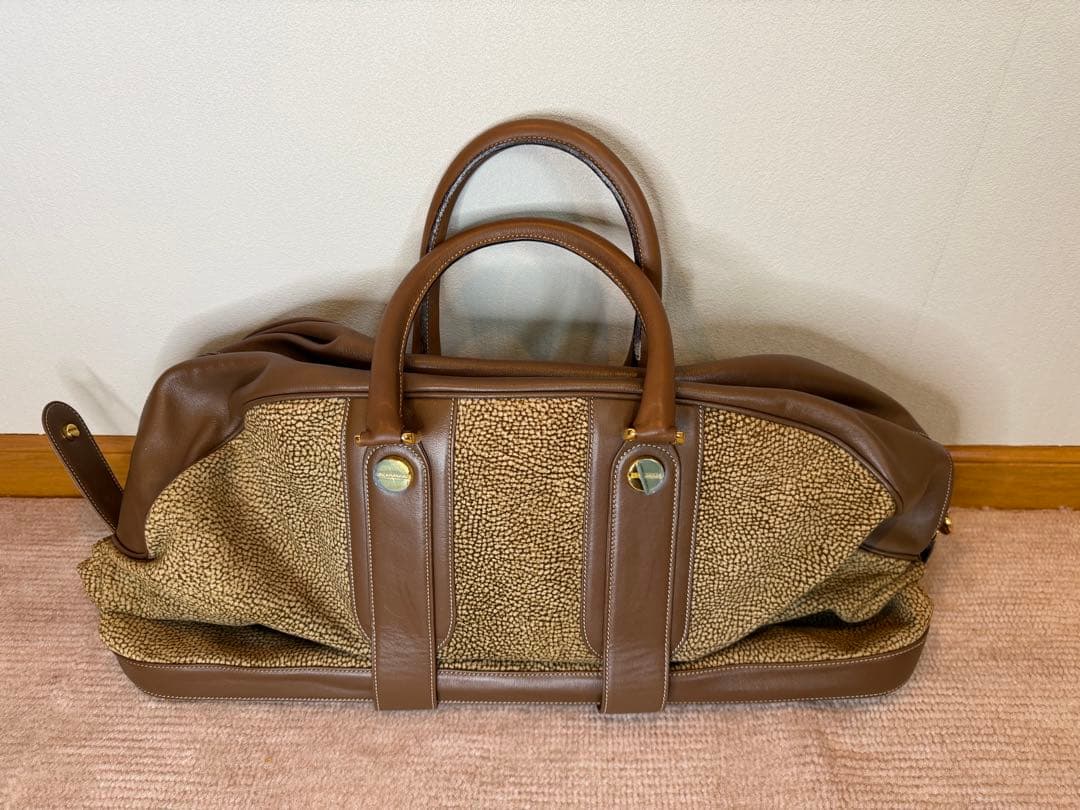 【未使用品】BORNONESEボルボネーゼ ボストンバッグ 大容量　うずら柄