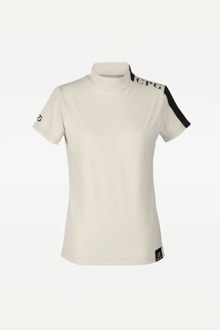 1回着用のみ美品✨️CPGGOLF 半袖 もっくネック ベージュ 2 Mサイズ