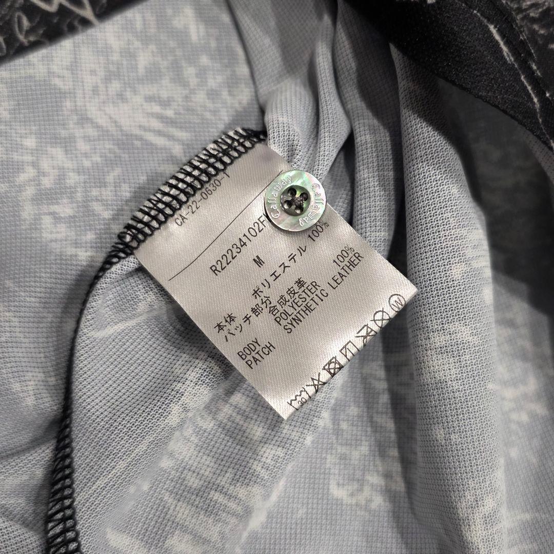 【未使用】Callaway　キャロウェイ　ポロシャツ　M　ブラック　総柄　ゴルフ