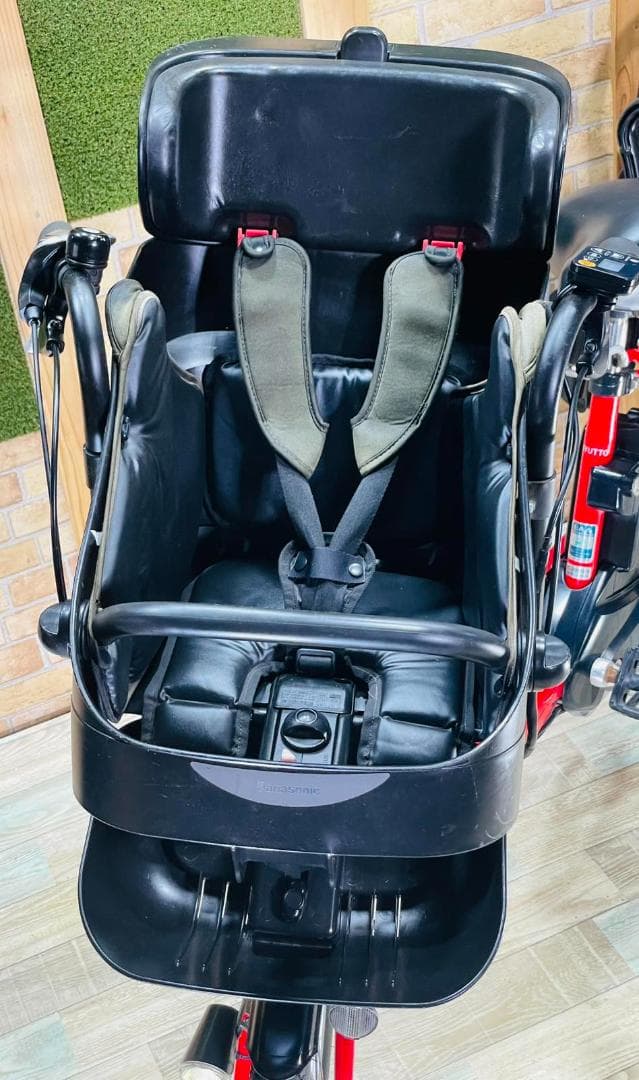 大容量 レッド系 人気NO１ パナソニック子供乗せ電動アシスト H2759