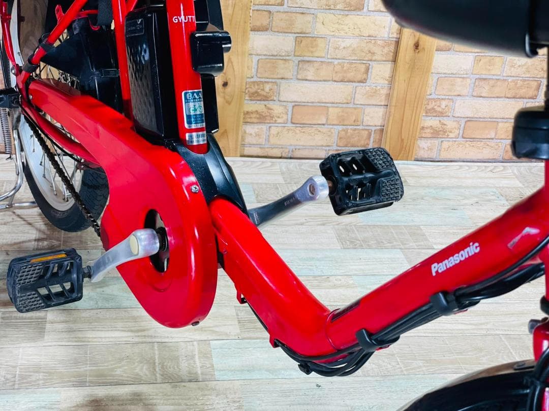 大容量 レッド系 人気NO１ パナソニック子供乗せ電動アシスト H2759