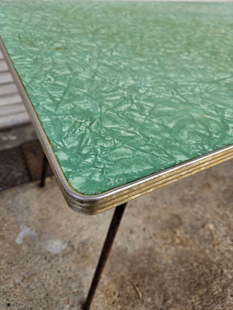 ジャパンヴィンテージ 鉄脚のテーブル 作業台 昭和レトロ 机 ワークテーブル