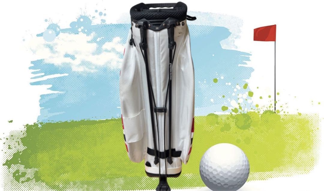 Psycho Bunny キャディバッグ アメリカ・イギリス国旗デザイン