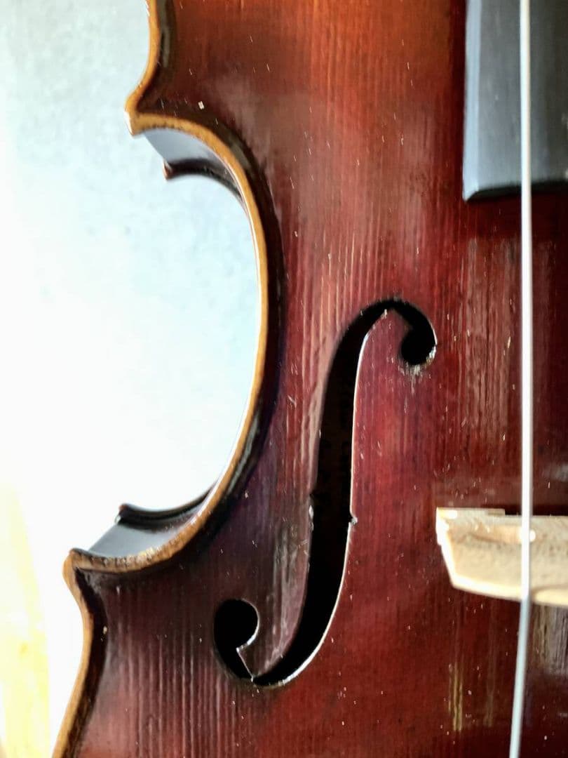 バイオリン本体 ブラウン 木製 アーチ型　4/4
