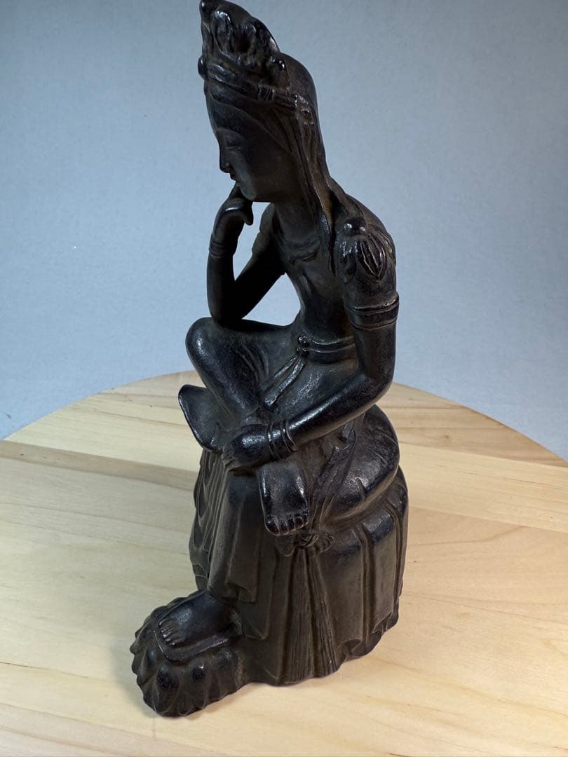 仏像 思惟弥勒銅製仏像 仏教美術 芸術品骨董