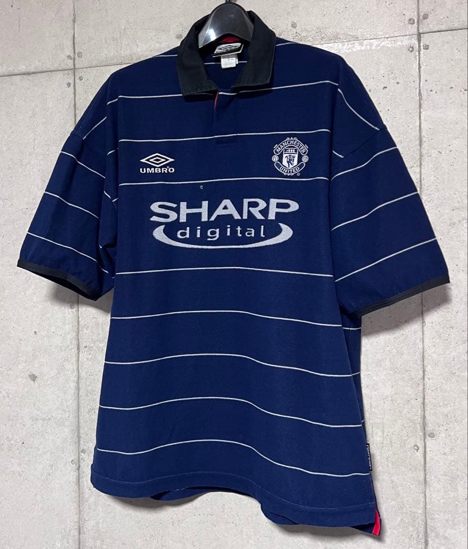 【美品！】99/00 マンチェスター・U パイル地【Lサイズ】アウェイ