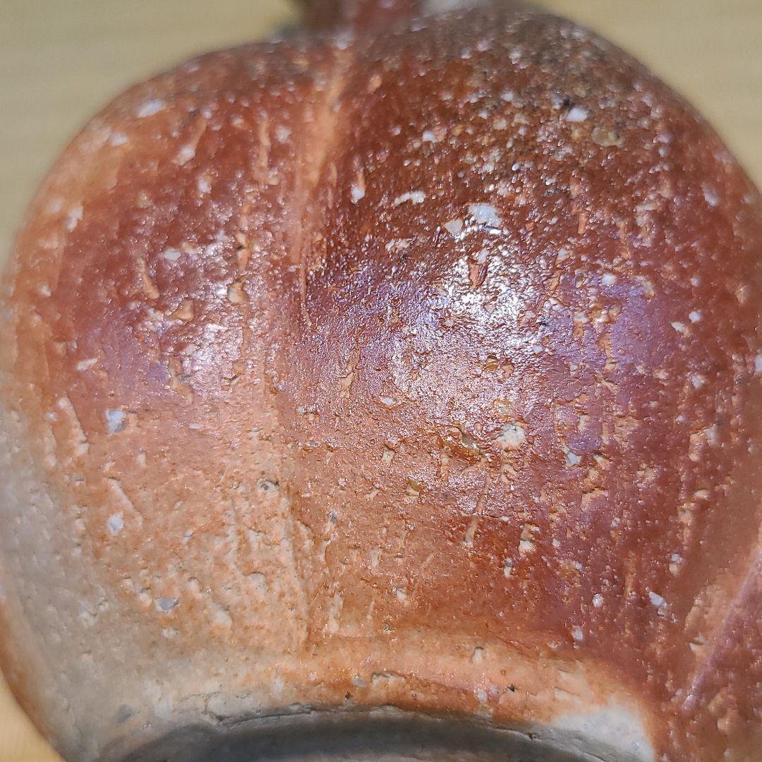 信楽焼 高橋美子作 輪花口花入 高さ7.5寸（約22cm） 共箱 本物保証