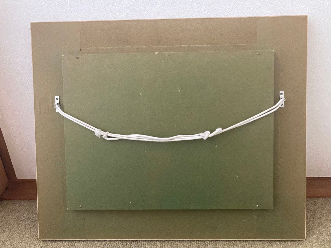 富谷一明　油彩 馬 シルバーフレーム