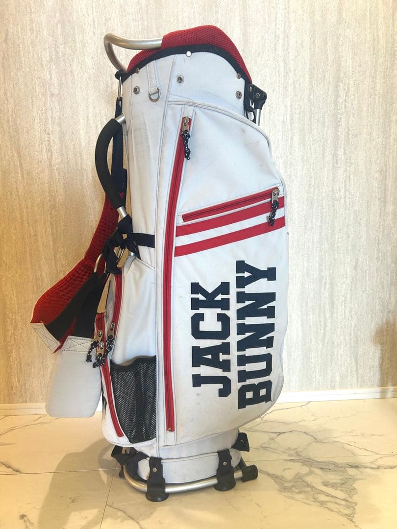 JACK BUNNY キャディバッグ グレー/レッド