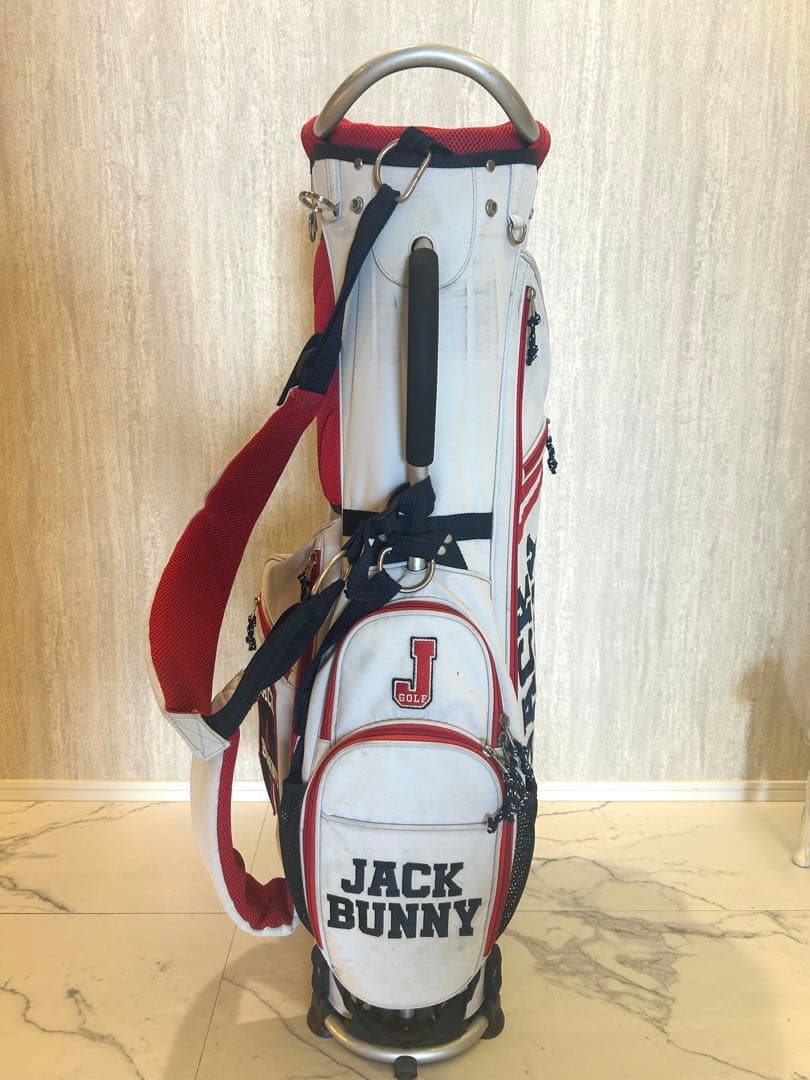 JACK BUNNY キャディバッグ グレー/レッド