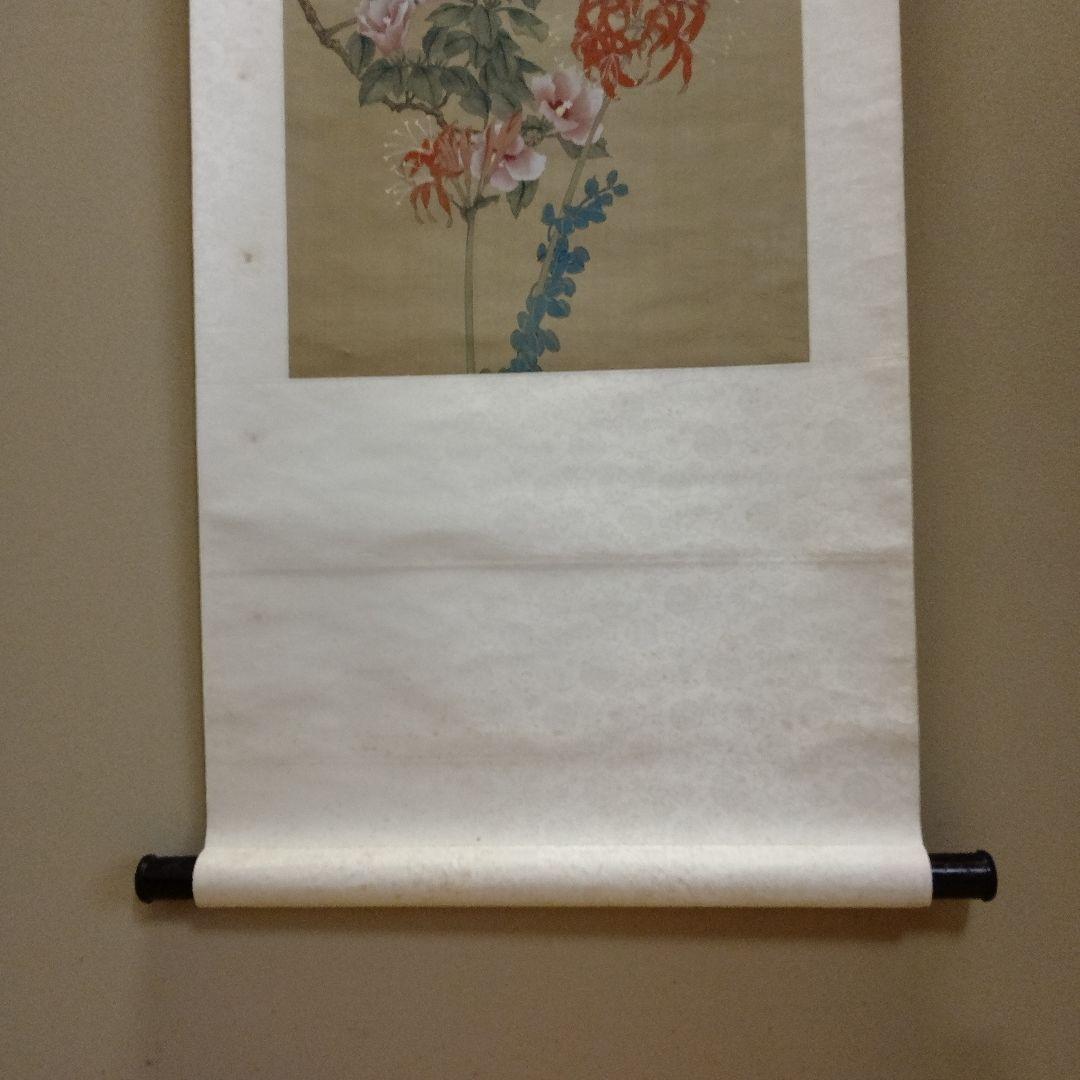 作者不詳　中国絹本　花鳥大主軸