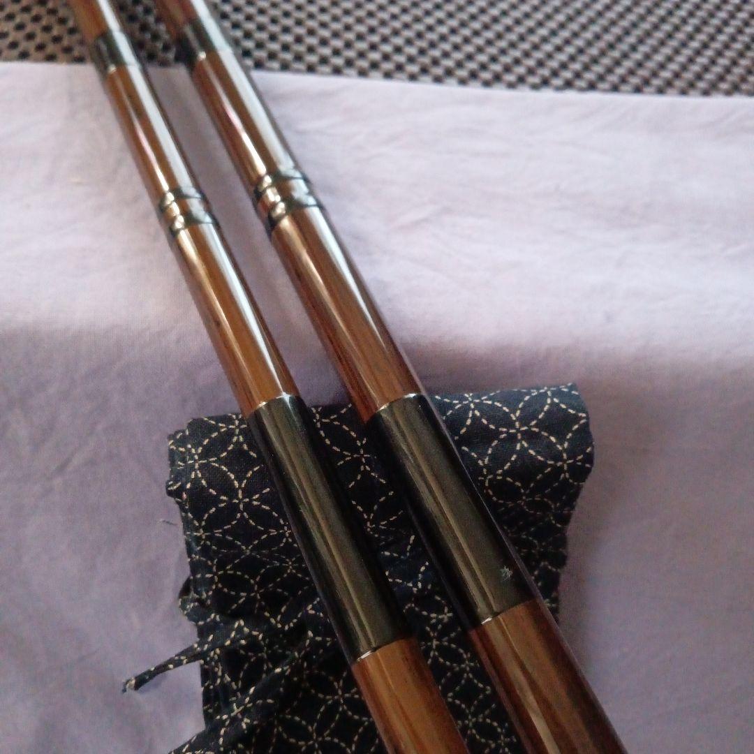 かちどき紋竹段巻き1本半竿掛け鮫皮&綾形カスタム・へら竿・へら鮒・ヘラブナ