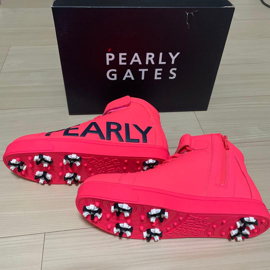 新品未使用 PEARLY GATES ピンク ハイカットシューズ24.5cm