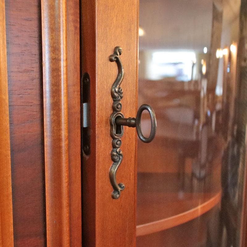 コーナーガラスキャビネット 食器棚 ヴィンテージ 西洋家具 122-311