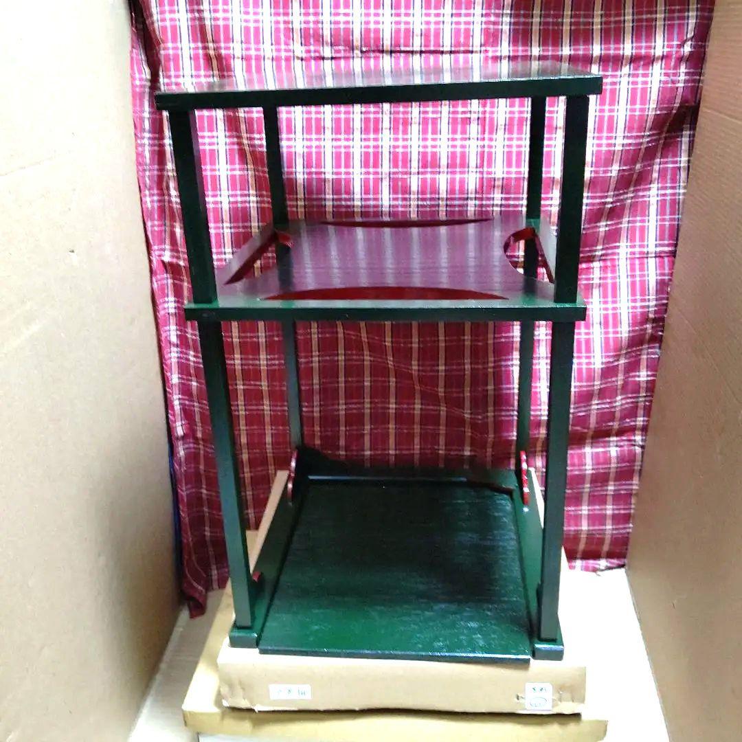 糸巻棚、青漆爪紅、桐製、ちか11番