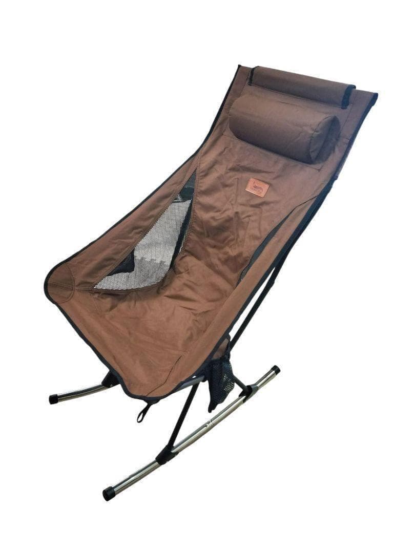 【超美】 DesertFox ロッキング機能 ハイバック 折畳チェア ブラウン