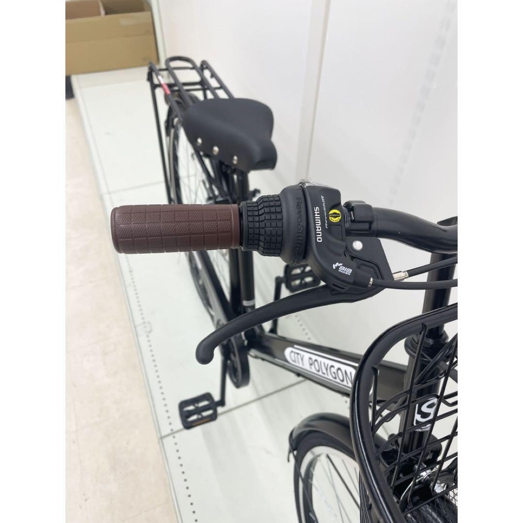 27型シティサイクル 外装6段オートライト マットブラック