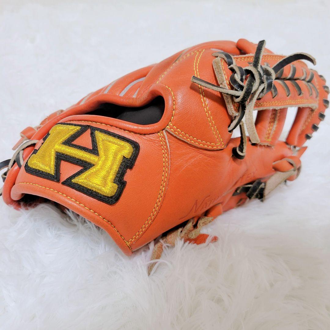 Hi-Gold OKG-6124己極軟式グラブ二塁手遊撃手Fオレンジ右投げ野球用