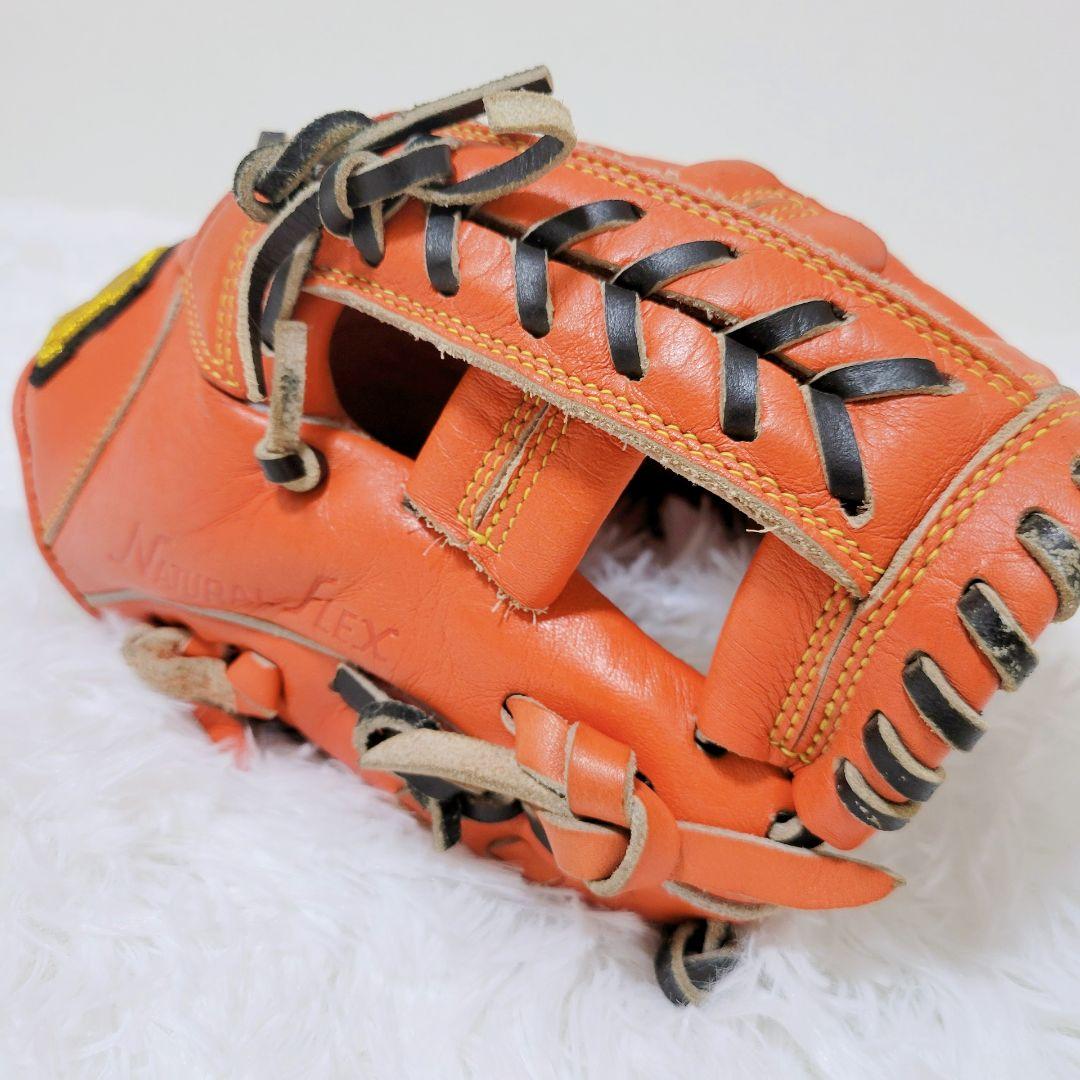 Hi-Gold OKG-6124己極軟式グラブ二塁手遊撃手Fオレンジ右投げ野球用