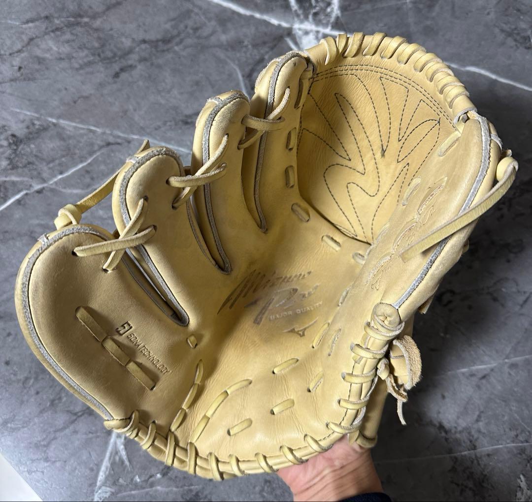 ミズノプロ 軟式グローブ 投手用 ブロンド 左用