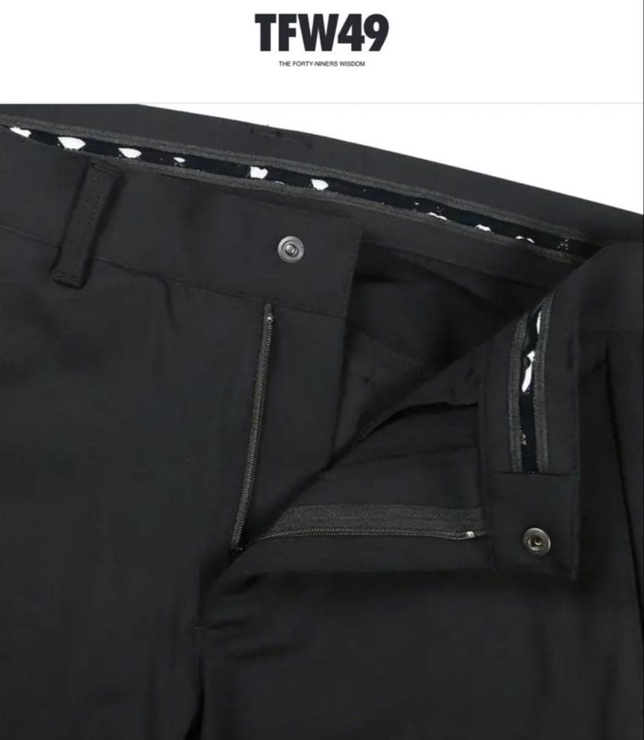TFW49 ブラック スリムフィットパンツ　ゴルフパンツ