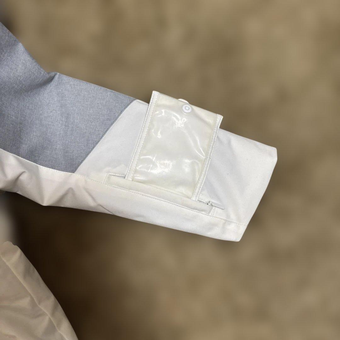 女性用スキーウェア グレー/ホワイト