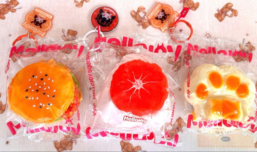 メロジョイ　スクイーズ　大福・ハンバーガー・猫爪