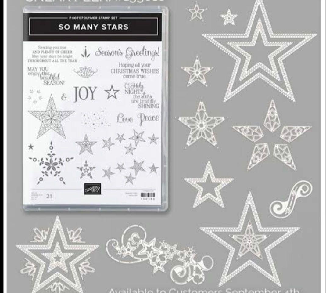 １点限り！最終価格です♡未使用　星スタンプ２個とダイ３点セット　スタンピンアップ