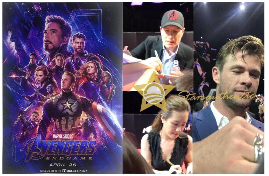 直筆サイン入り写真 アベンジャーズ4 マイティソー ケヴィンファイギSA鑑定済