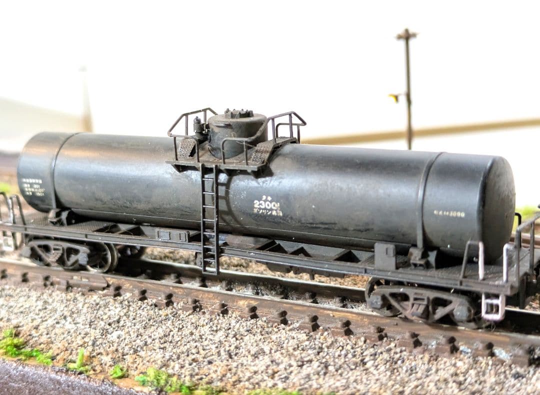 食*ン様 Ｎゲージ・ジオラマ展示台【昭和の貨車留置線】※タンク貨車付き！