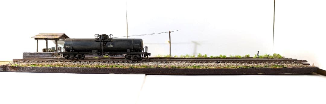 食*ン様 Ｎゲージ・ジオラマ展示台【昭和の貨車留置線】※タンク貨車付き！