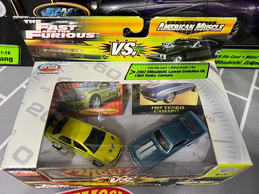 ミニカー FAST&FURIOUS Lancer vs Camaro