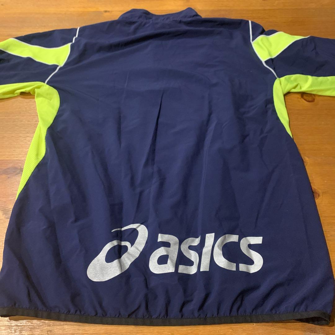 asics ヴィッセル神戸 ピステ・ウィンドブレーカー ネイビー/ライム