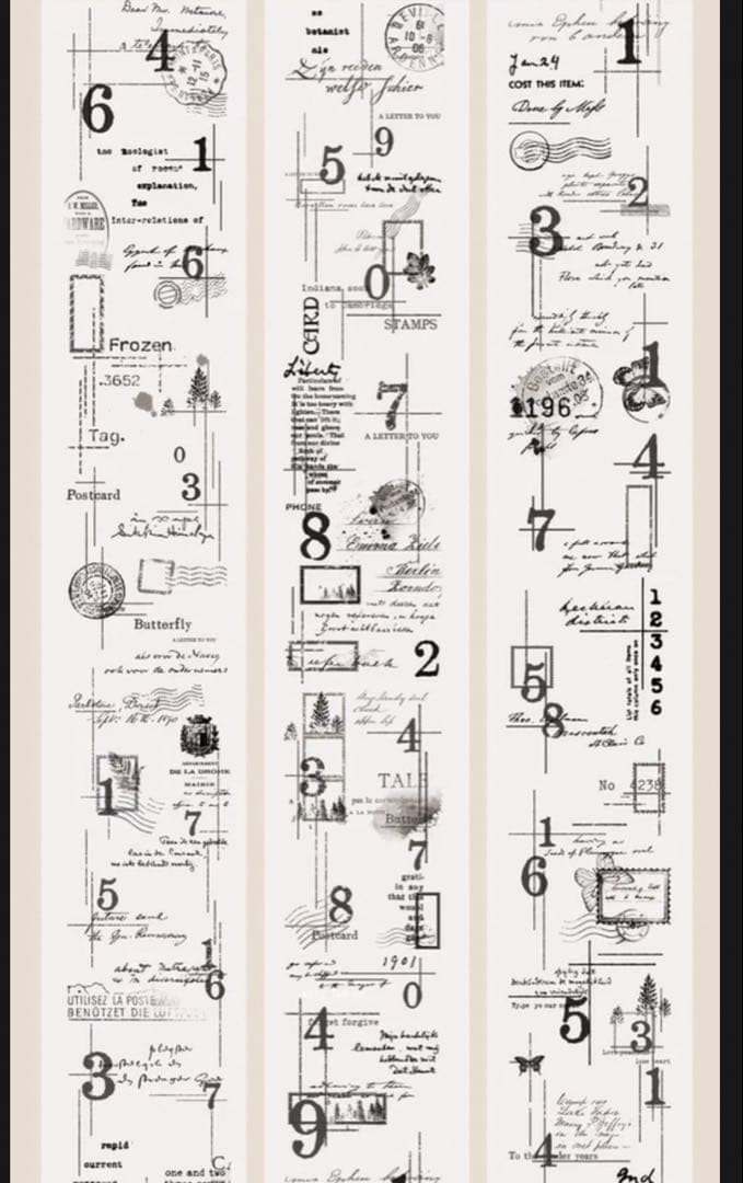 如你所愿文创《花莳—印记》海外マスキングテープ　マステ 【2323】