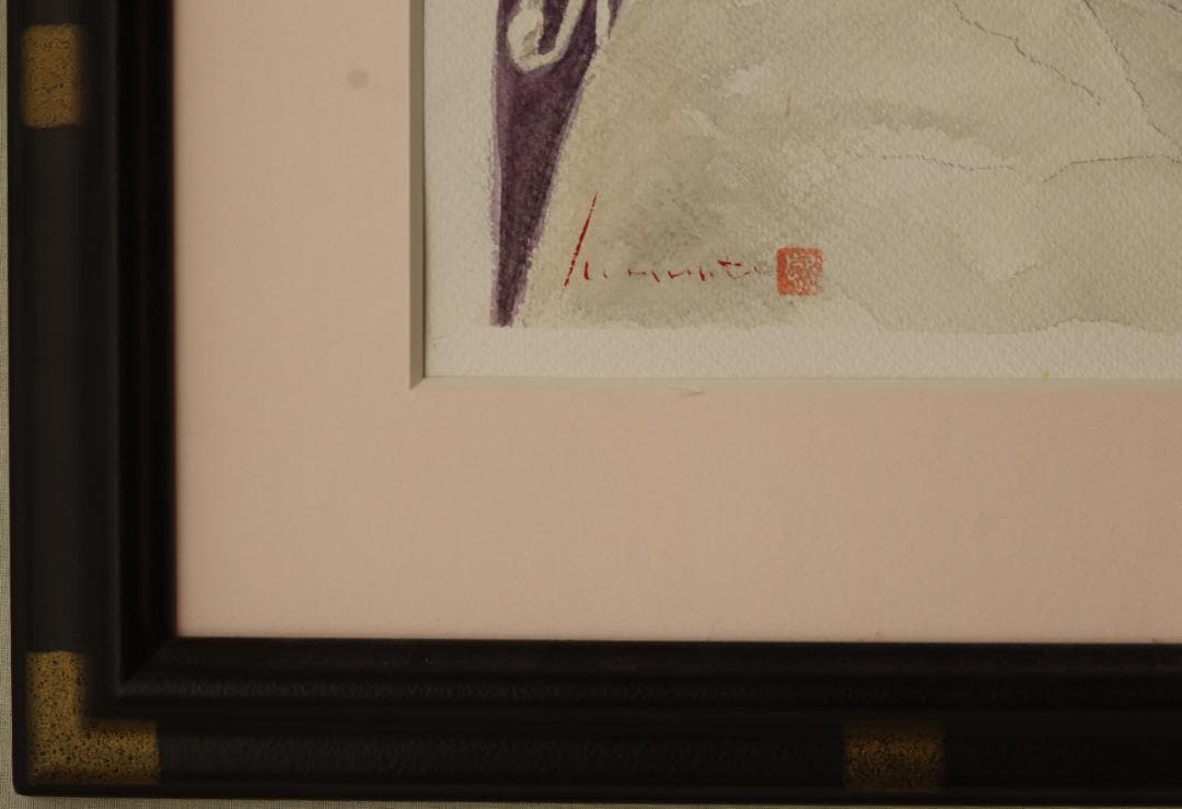 『瞳（まなざし）』　※京都の舞妓さん。　手描き1点物。（水彩防カビ保護ワニス済）