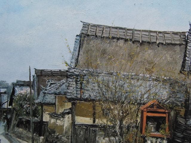 向井潤吉、【白毫寺の辻（奈良県奈良市白毫寺町）】、希少な額装用画集画