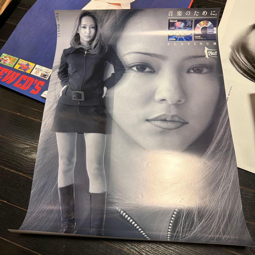 安室奈美恵　12種類　A2サイズ　ポスター　当時品　マクセル　非売品
