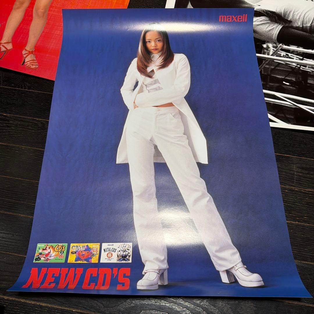 安室奈美恵　12種類　A2サイズ　ポスター　当時品　マクセル　非売品