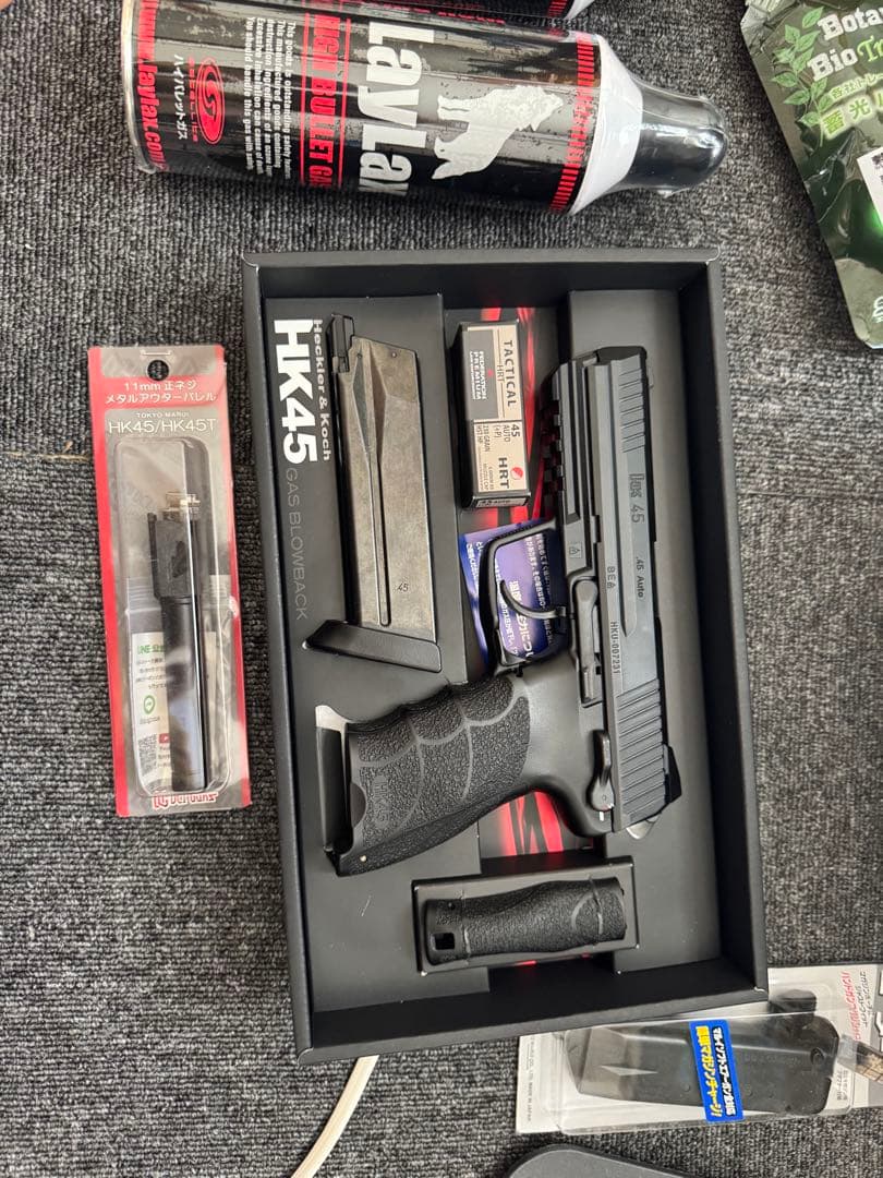 hk45 新品ガス缶2本 エーステックトレーサー