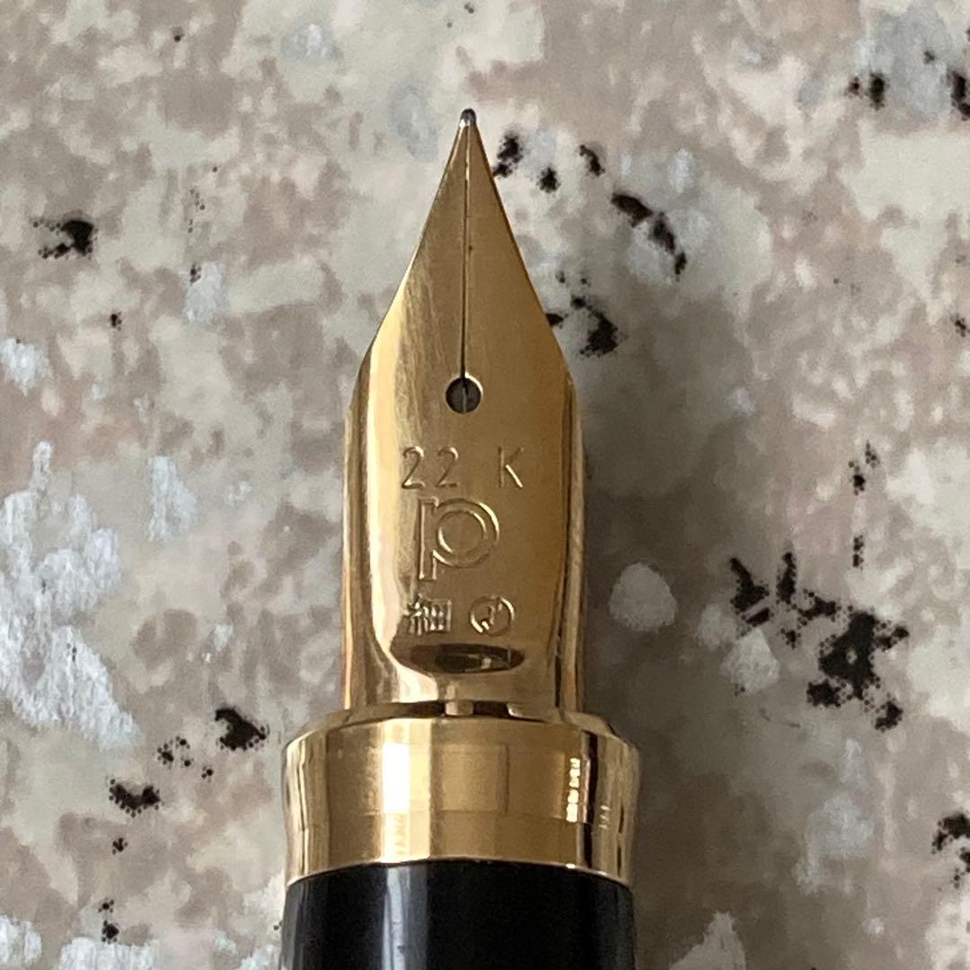 #157 未使用品 箱付き 万年筆 プラチナ PLATINUM ロング 22k
